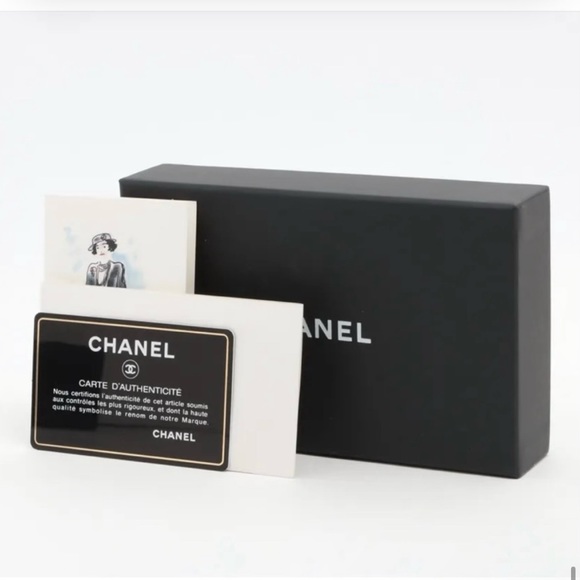 CHANEL Matelasse Caviar Skin Card Case Coin Case Gold Metal - Picture 7 of 7